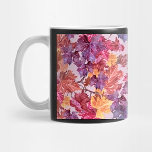 Vineyard Autumn leaf watercolour pattern Mug